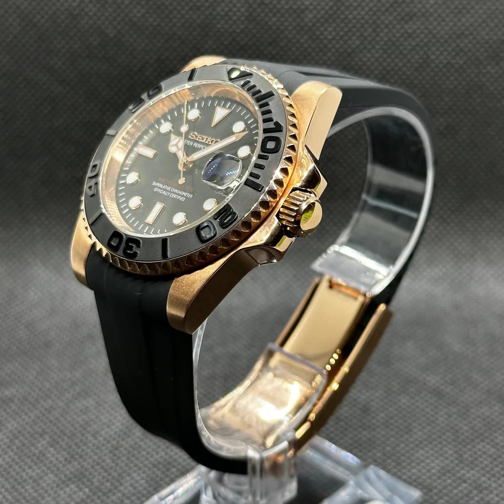 Seikomariner Rosegold Rubber